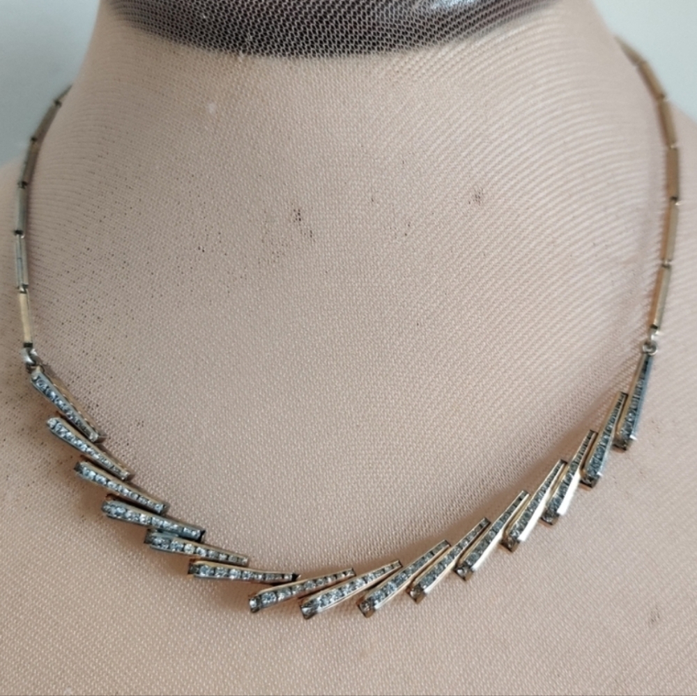 Elegant German Art Deco Esha Randel Rolled Gold Necklace